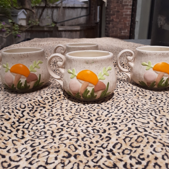 Vintage Other - 🍄🧚‍♀️Vintage Mushroom Tea Cup Set